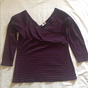 Stretch knit long sleeve Deletta top